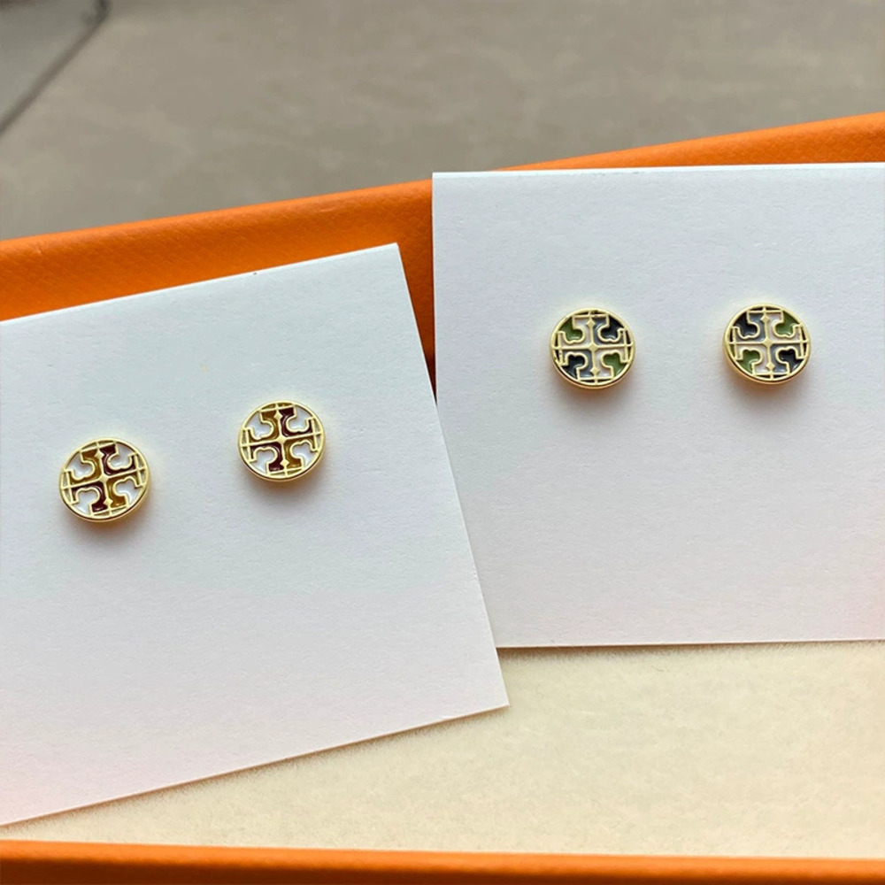 Tory Burch Gold Plated Inlay Enamel